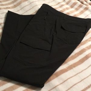 Womens Eddie Bauer Insulated Black Zippered Pants sz 12Tall